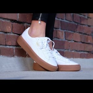 White & Copper Rose Puma Basket